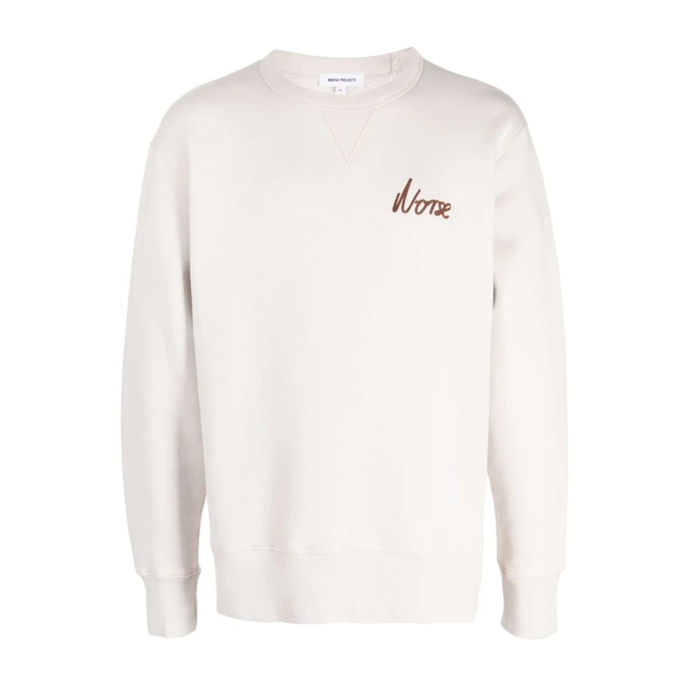 Norse Projects Arne Relaxte Katoenen Sweatshirt White Heren