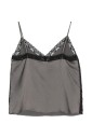 top-gris-en-satin-dentelle-sans-manches-col-en-v