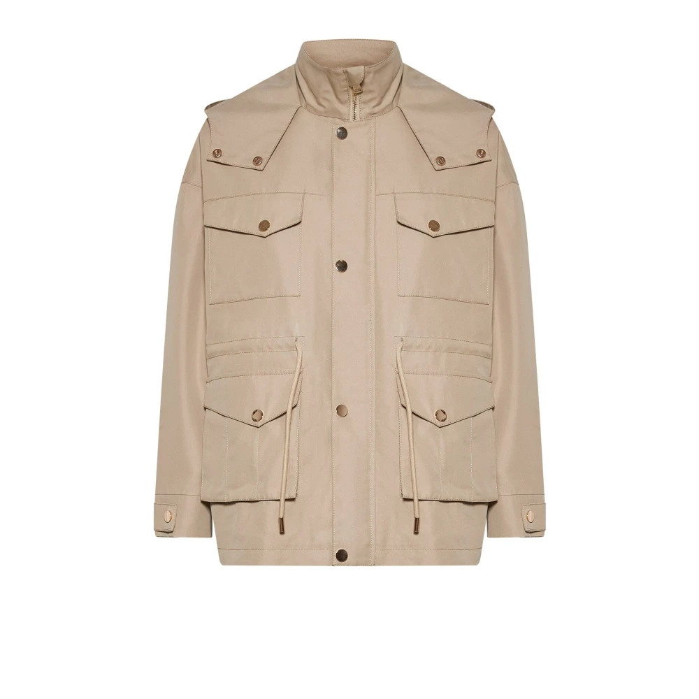 Silvian Heach Femme Beige Vestes, Taille: 34 Fr Utility Jacket