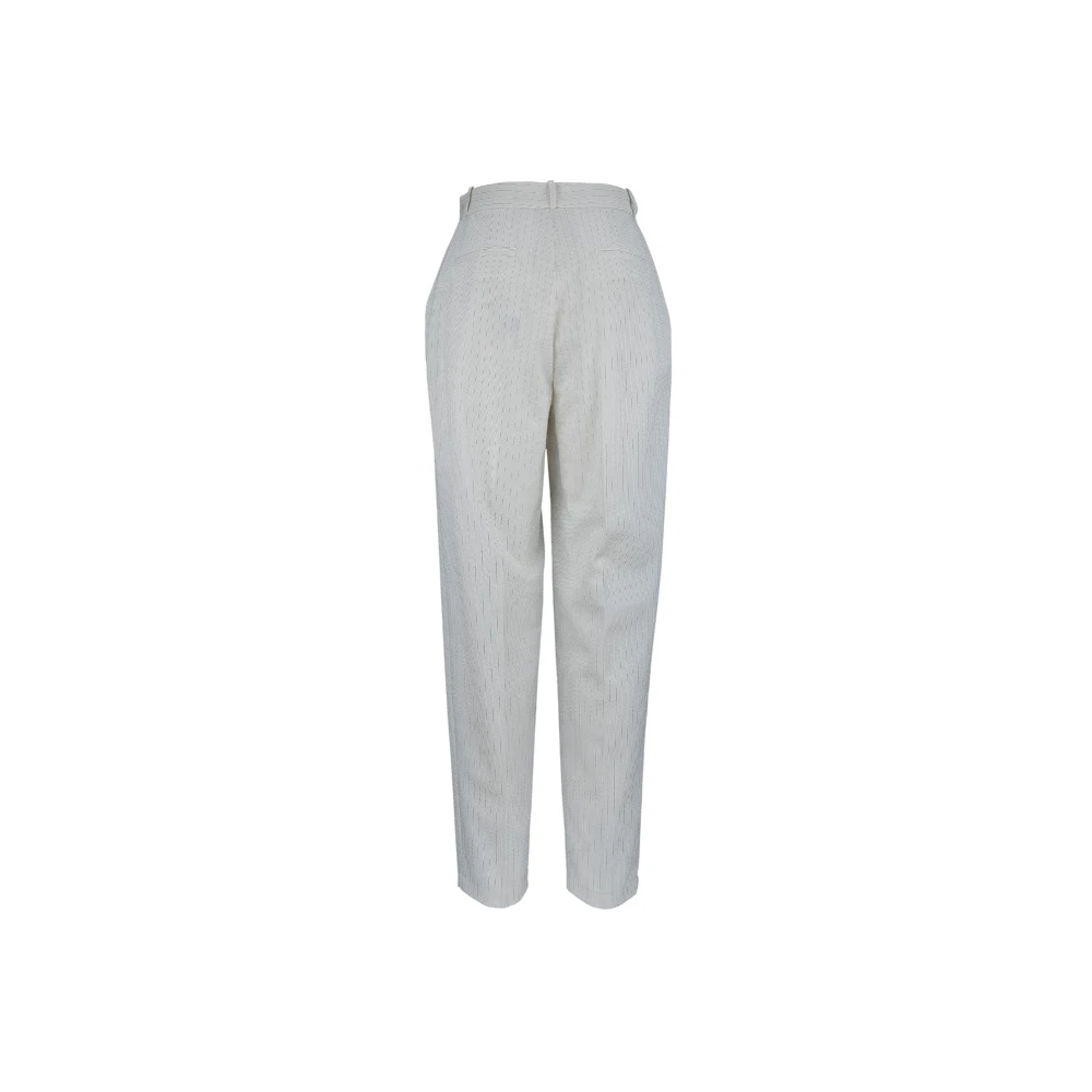 Elisabetta Franchi Gouden Rits Haak Damesbroek Beige Dames