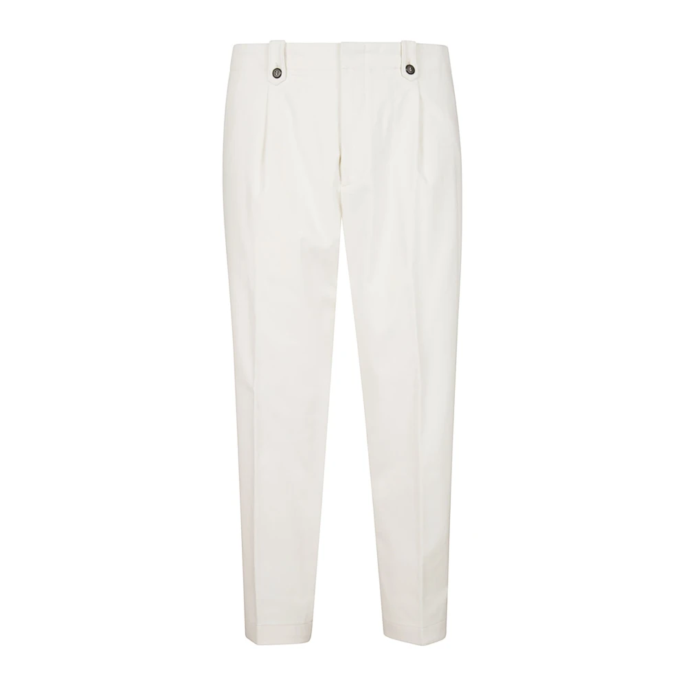 Eleventy Cashmere Katoen Regular Fit Broek White Heren