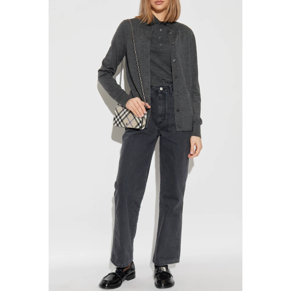 Burberry Wollen Vest Gray Dames