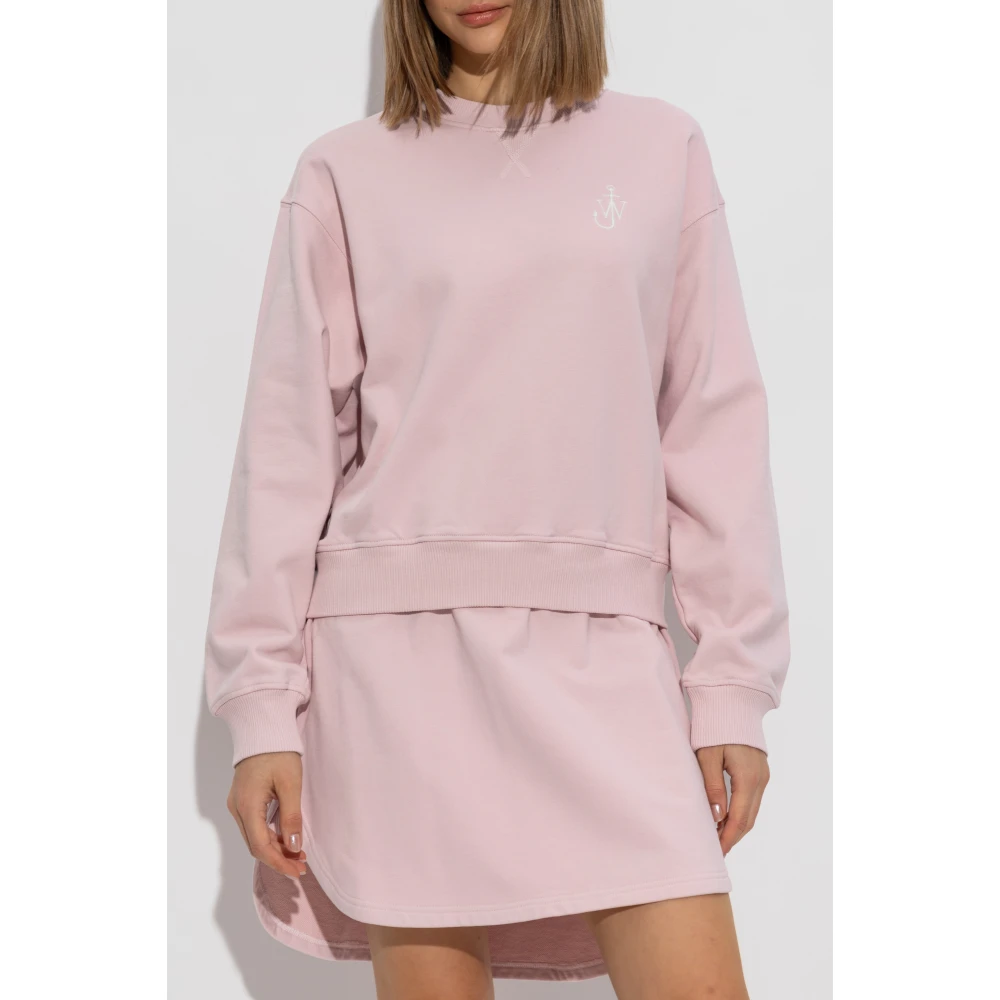 JW Anderson Jurk met logo Pink Dames