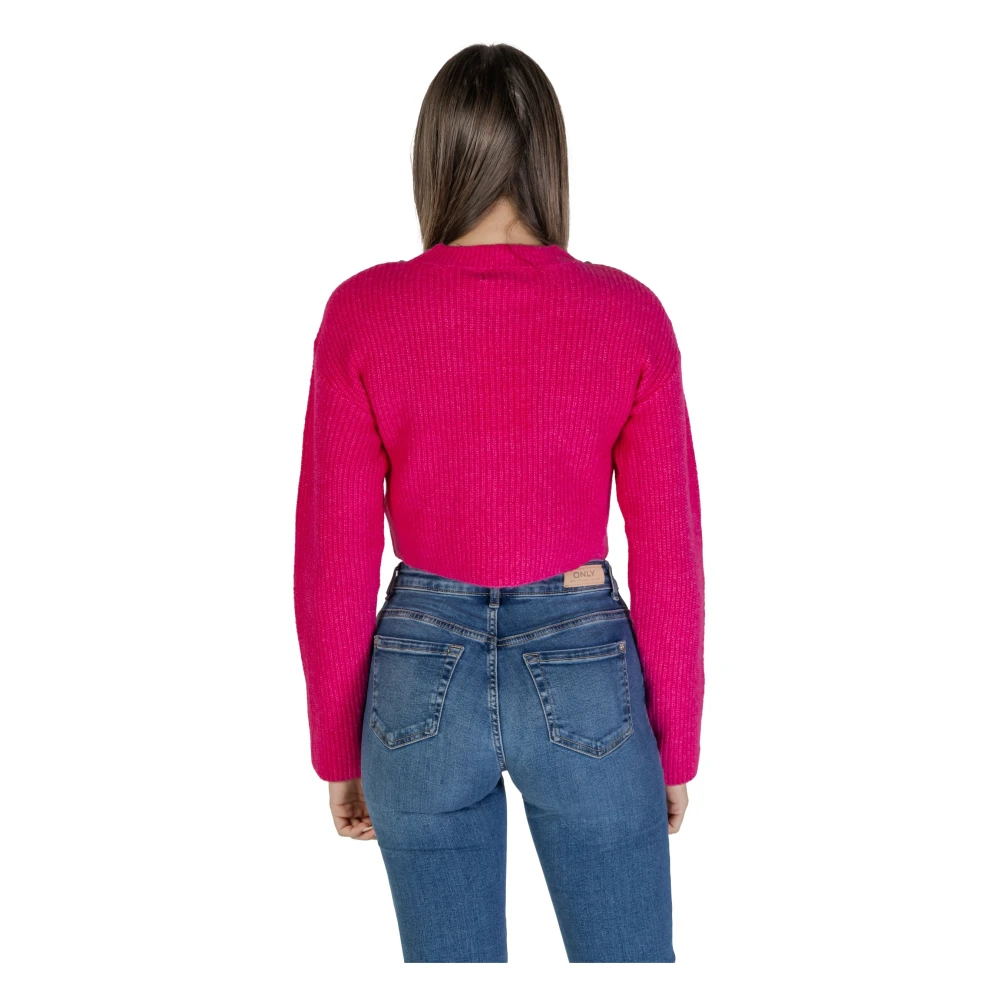 Only Fuchsia Trui Lange Mouw Pink Dames