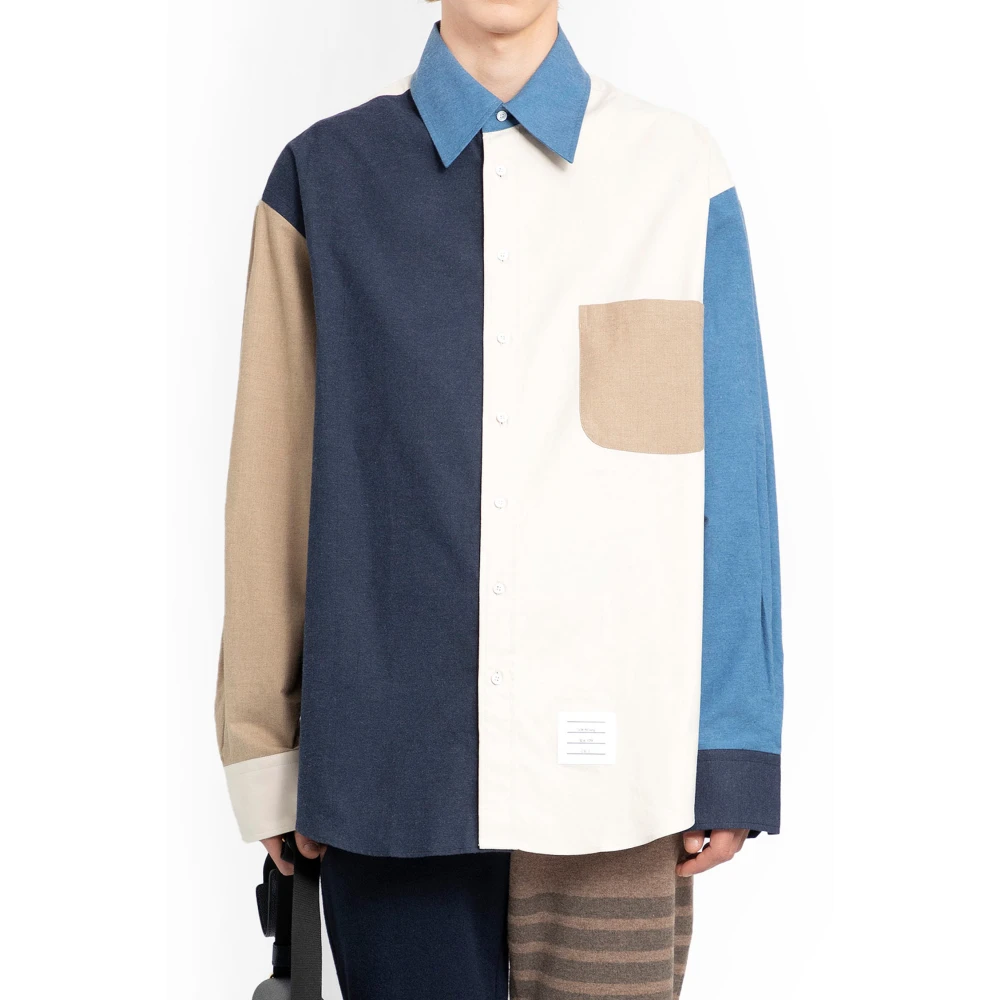 Thom Browne Multicolor Fun Mix Oversized Shirt White Heren