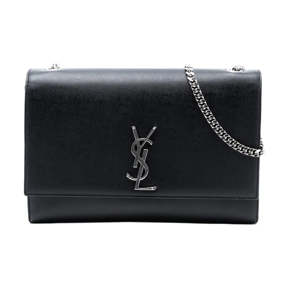 Saint Laurent Vintage Women's Black Pre-Owned Chain Wallet
