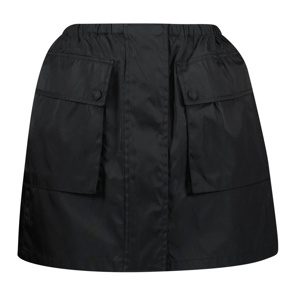 Prada Zwarte Re-Nylon A-lijn Rok Black Dames