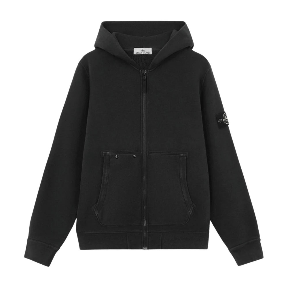 Stone Island Diagonale Fleece 'Old' Effect Hoodie Gray Heren
