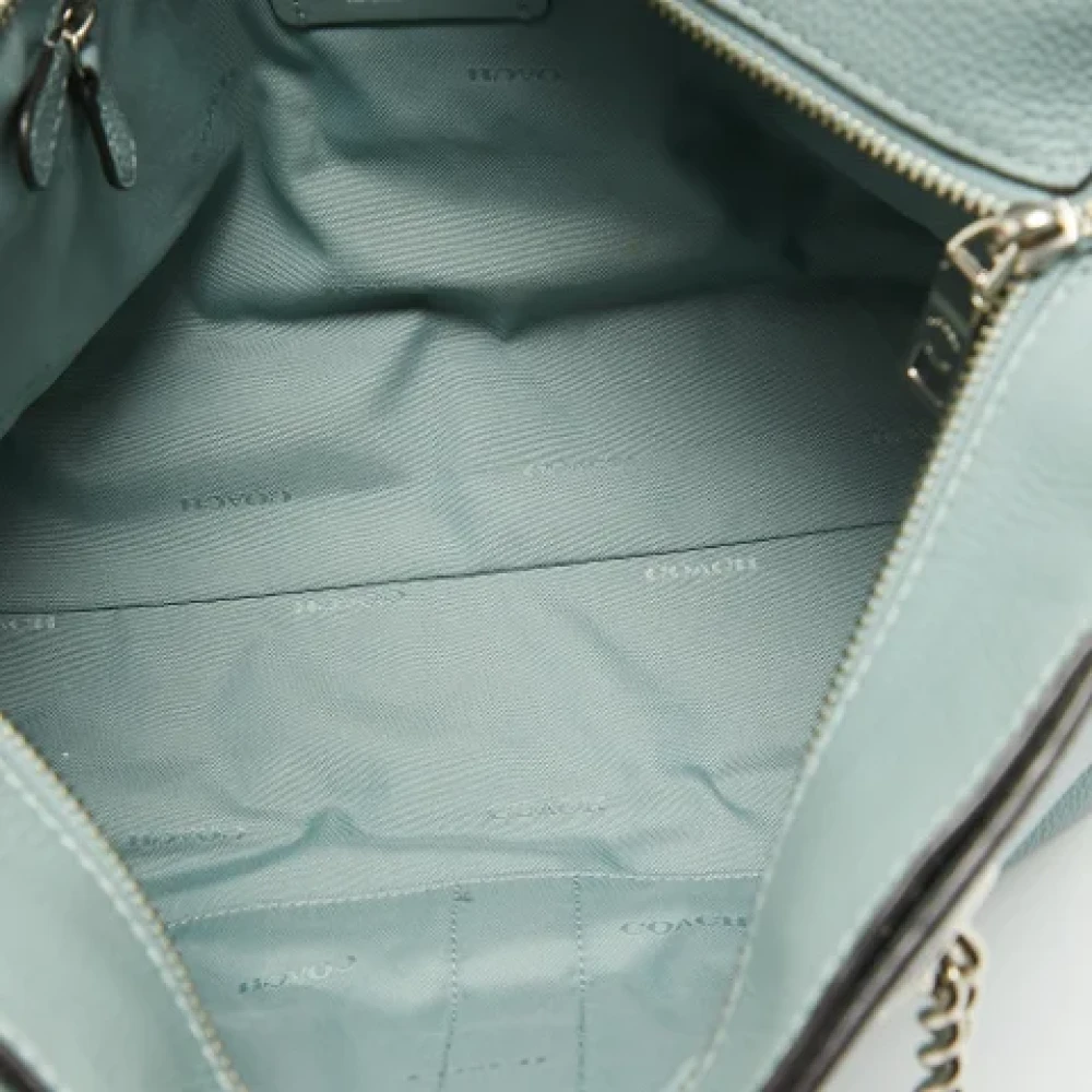 Coach Pre-owned Leather shoulder-bags Blue Dames