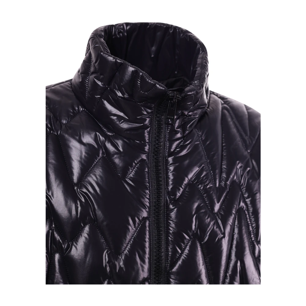 Msgm Zwarte Hoge Kraag Ritsjas Black Heren