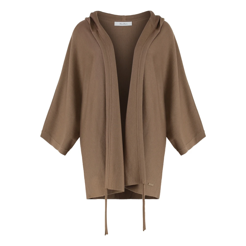 Max Mara Brown Cardigans, Female, S, Aster Virgin Wool Cardigan