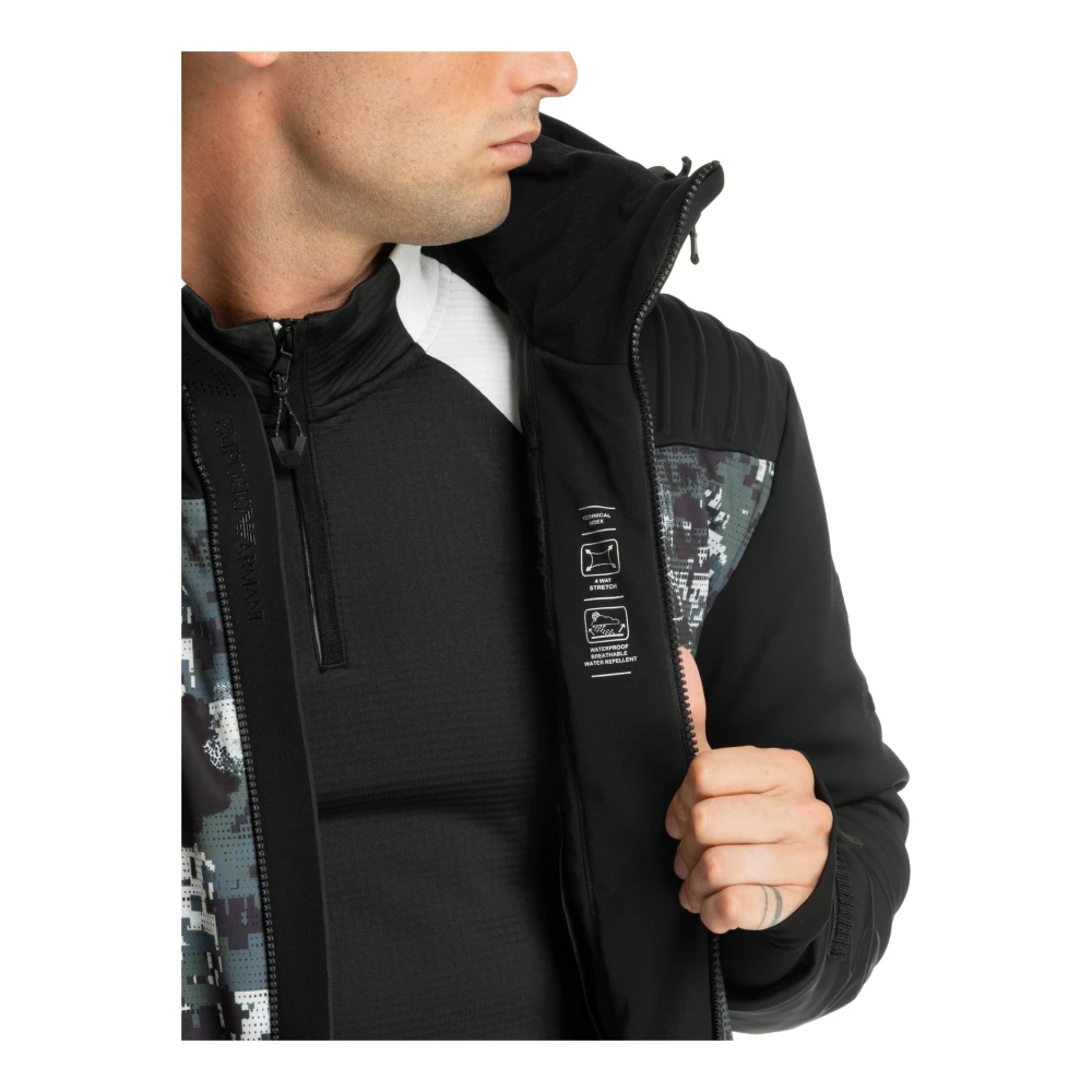 Emporio Armani EA7 Abstract Multicolor Ski Jas met Capuchon Multicolor Heren