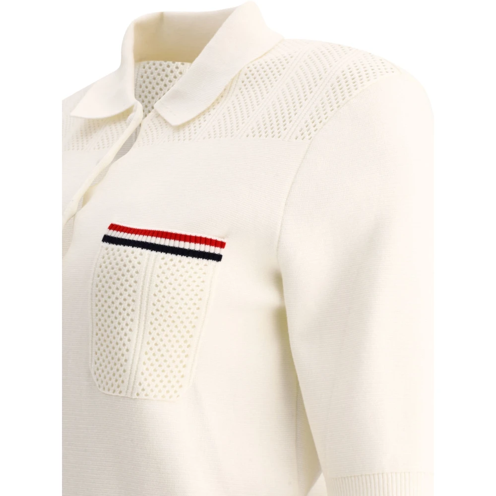 Thom Browne RWB Polo Shirt White Dames
