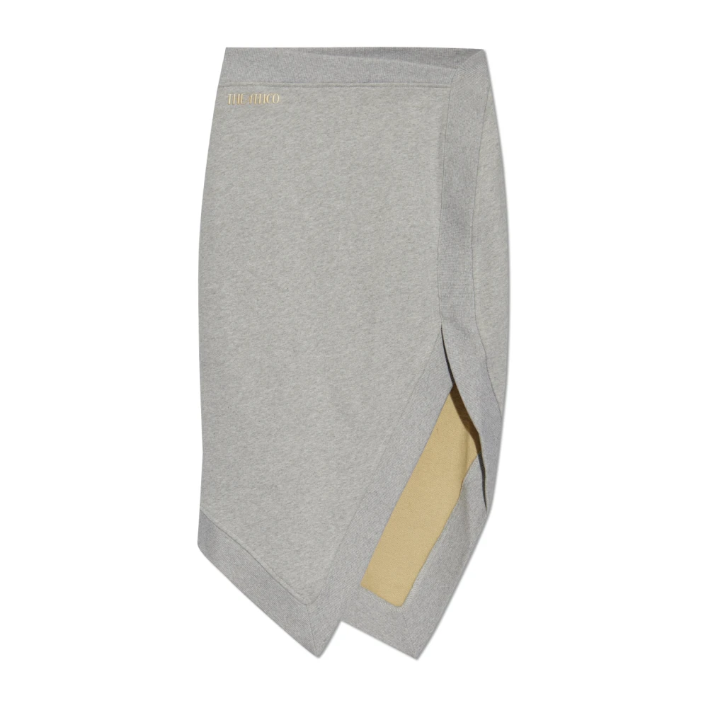 The Attico Elegante Katoenen Midi Rok Gray Dames