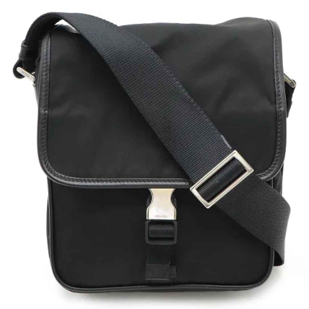 Prada Vintage Pre-owned Canvas prada-bags Black Dames