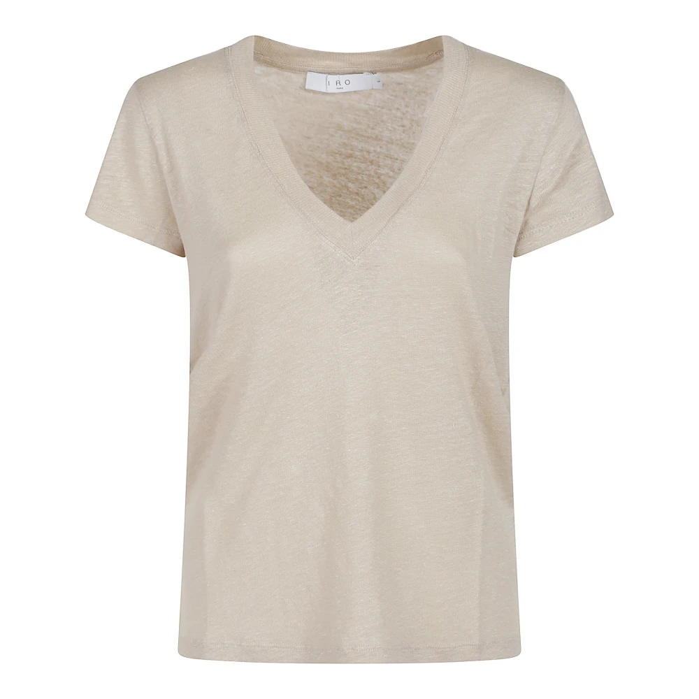 IRO Western Stijl Grafisch T-shirt Beige Dames