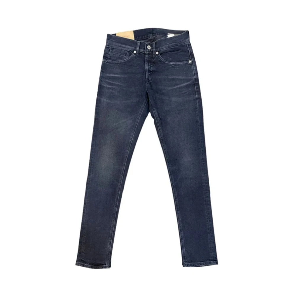 Dondup Stijlvolle Regular Fit Donkerblauwe Stretch Jeans Blue Heren