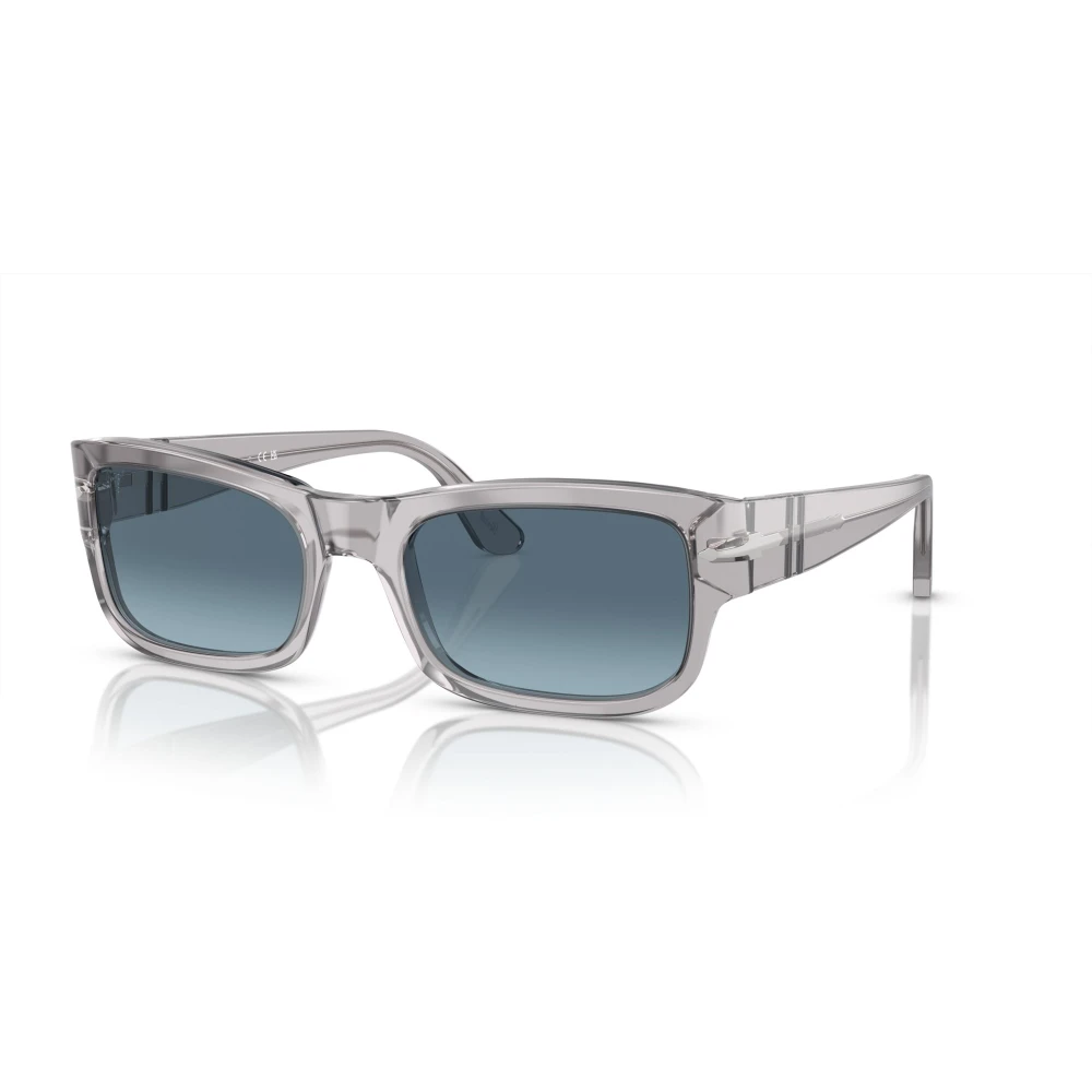 Persol Unisex Sunglass PO3326S - Frame color: Transparent Grey, Lens color: Azure Gradient Blue - Image 3