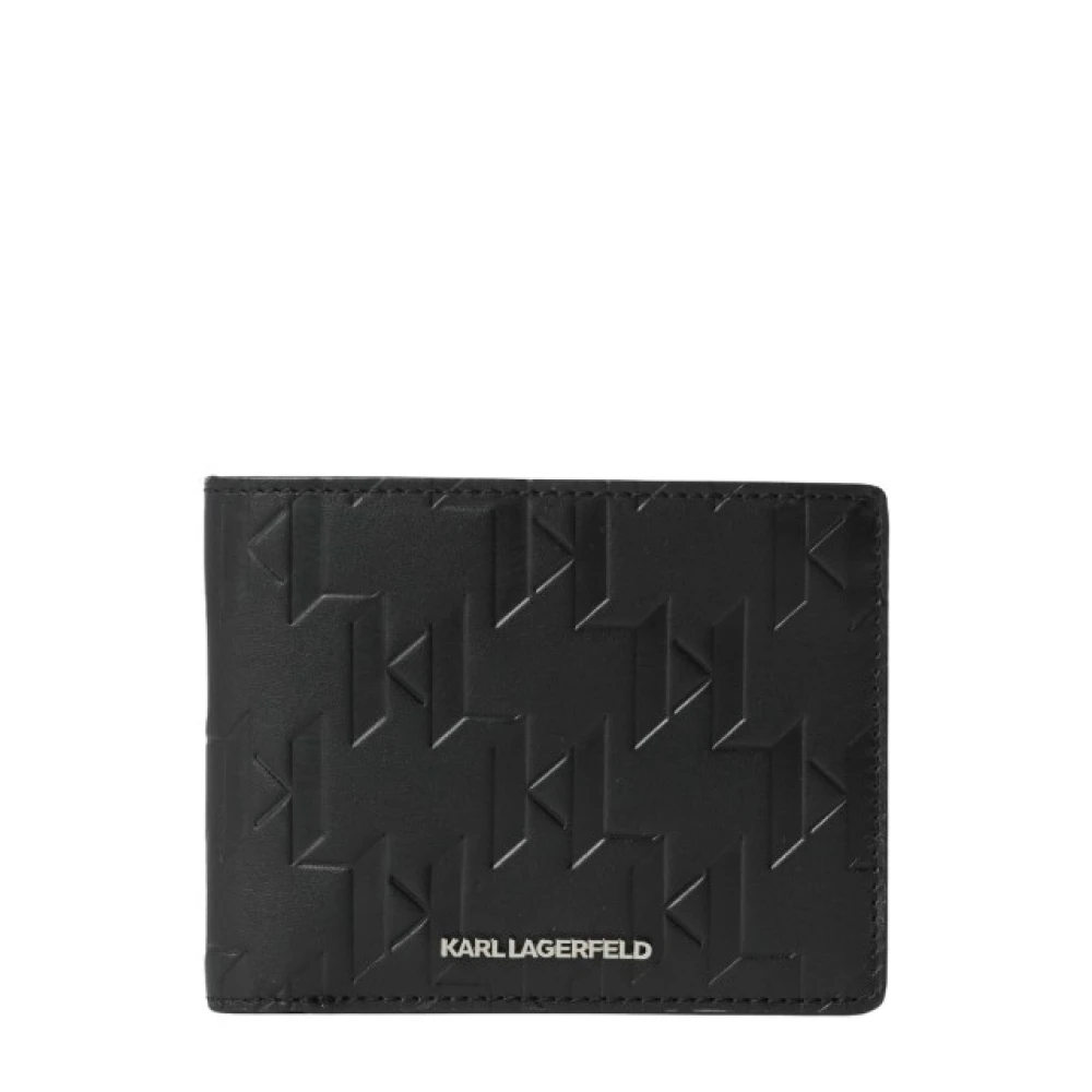 Karl Lagerfeld Zwart Lederen Portemonnee Black Unisex