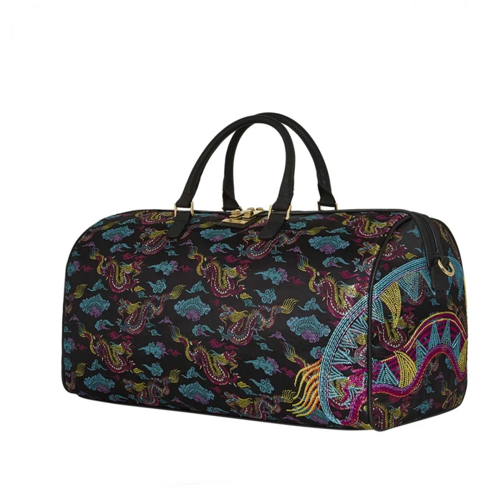 Sprayground Geborduurde draak reistas Multicolor Heren