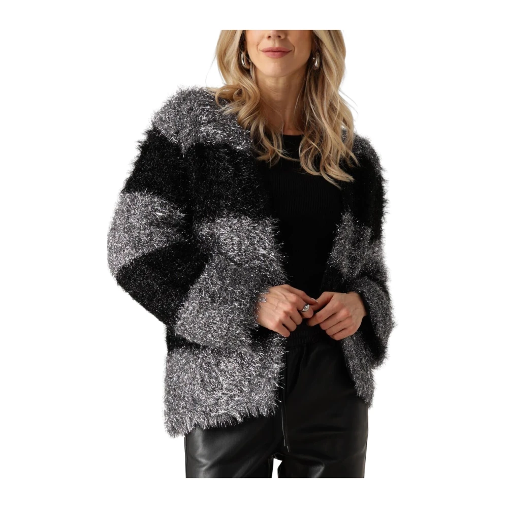 Nukus Zilveren Vest met Subtiele Glans Gray Dames