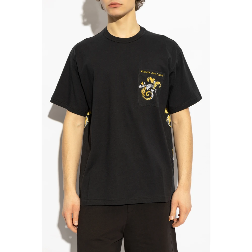 Versace Jeans Couture T-shirt met zak Black Heren