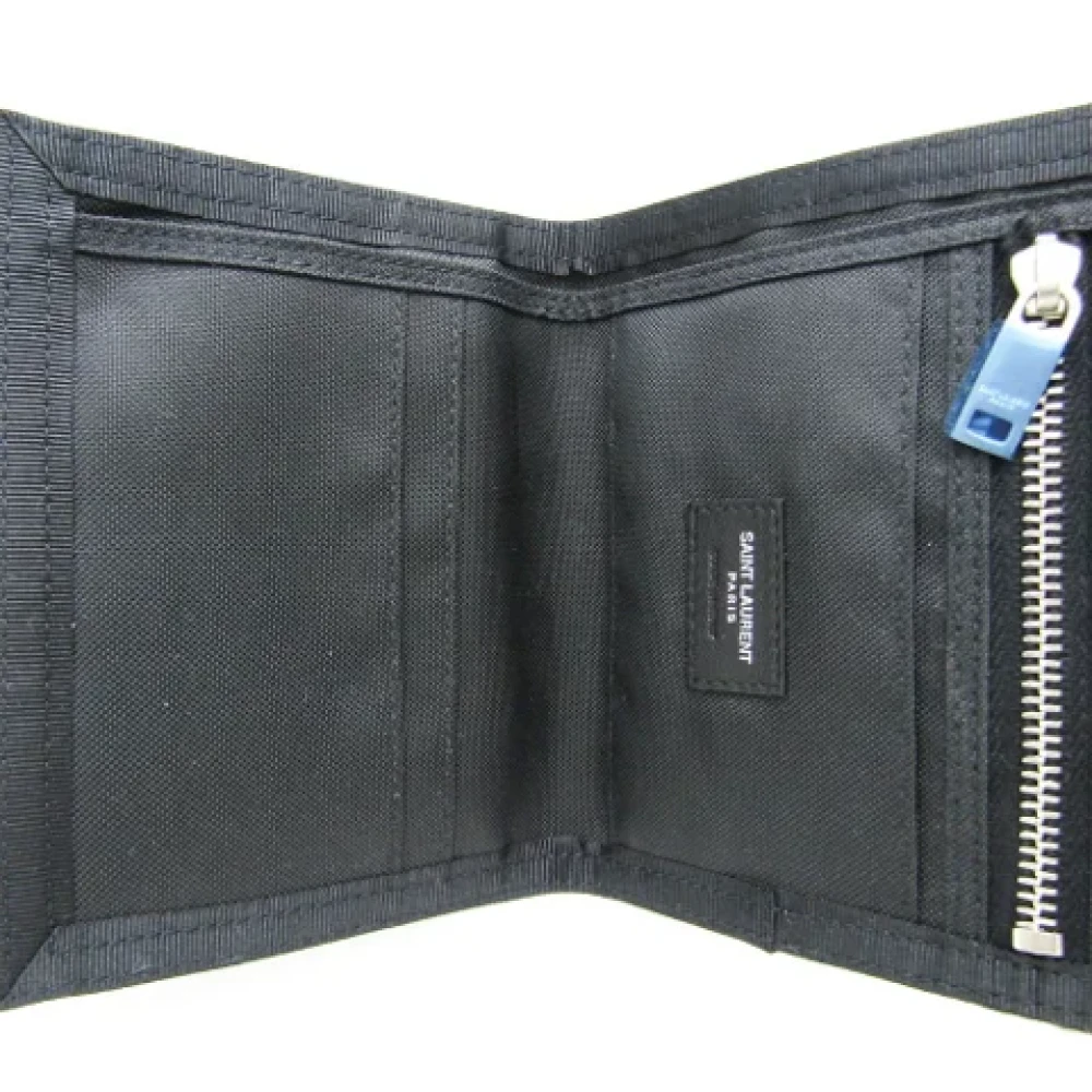 Yves Saint Laurent Vintage Pre-owned Nylon wallets Black Dames