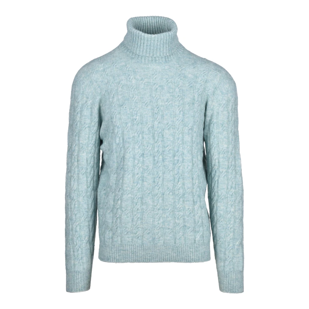 Kangra Men's Blue Turtlenecks, S, Soft Wool Blend Jumper