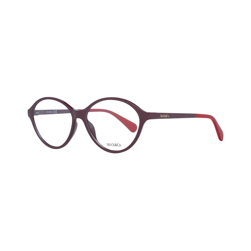 Max & Co Bourgondische Ronde Brilmonturen voor Vrouwen Brown Heren