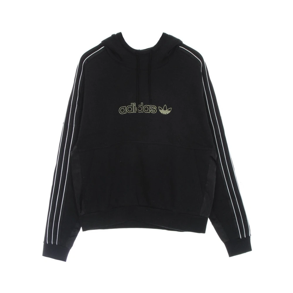 Adidas Men's Black Long Sleeve Training Tops, S, Shadow Stripe Hoodie