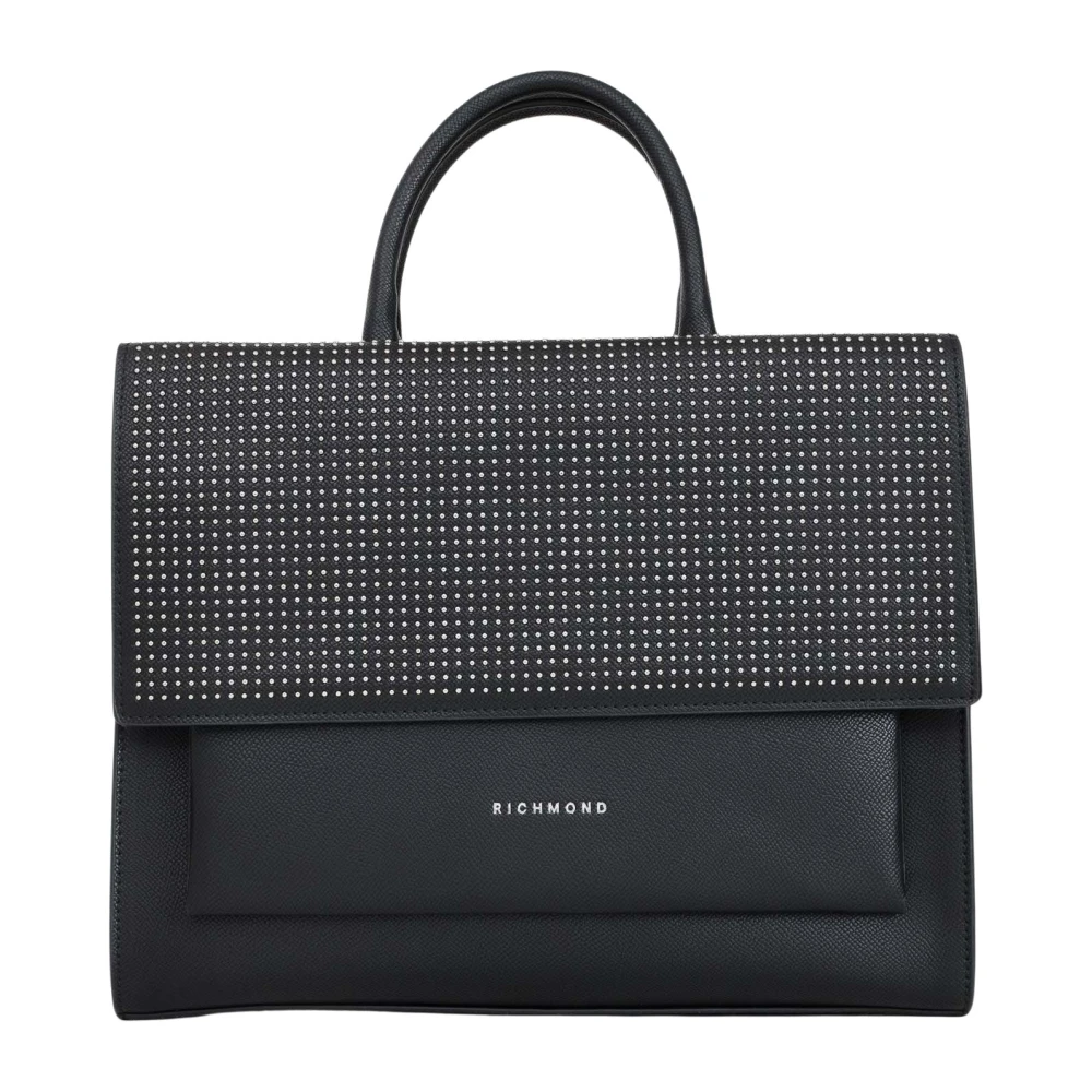 Richmond Zwarte shopper tas met studs Black Dames
