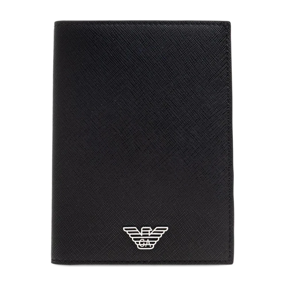 Emporio Armani Mannelijk Zwart Leren Bifold Portemonnee