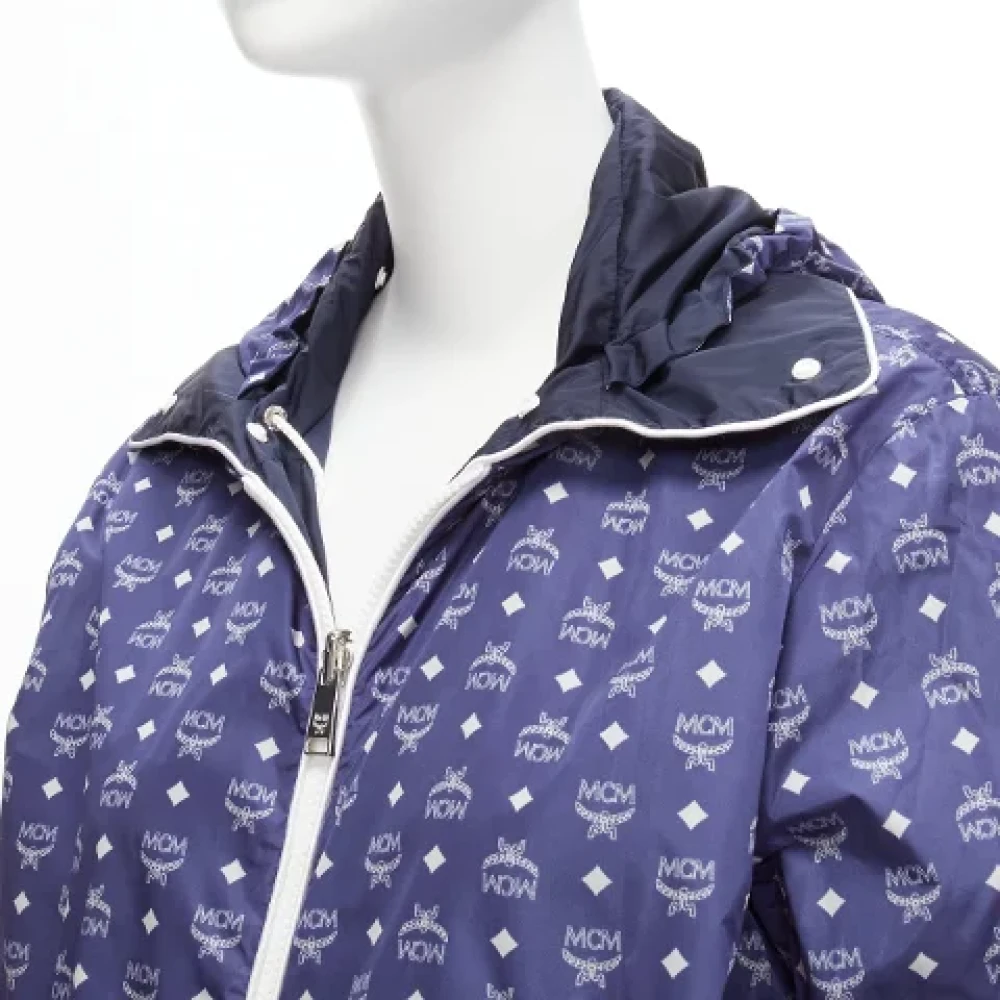 MCM Pre-owned Fabric outerwear Blue Dames