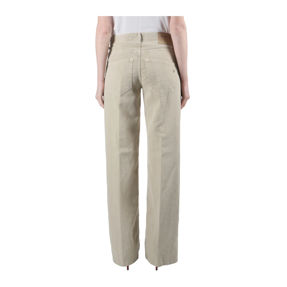 Dondup Denim Jacklin Broek Beige Dames