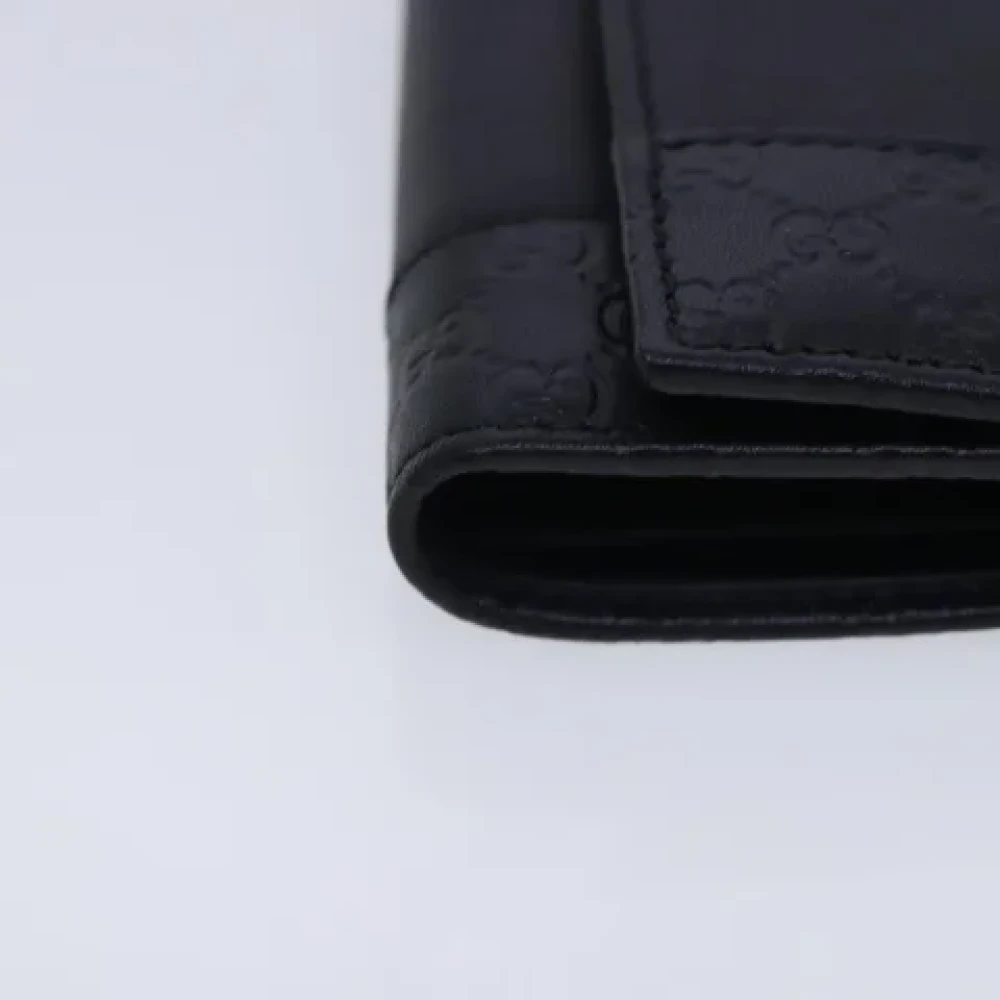 Gucci Vintage Pre-owned Leather wallets Black Dames
