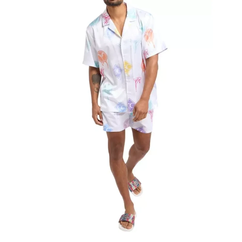 carlo colucci Logo Print Shirt voor Heren White Heren