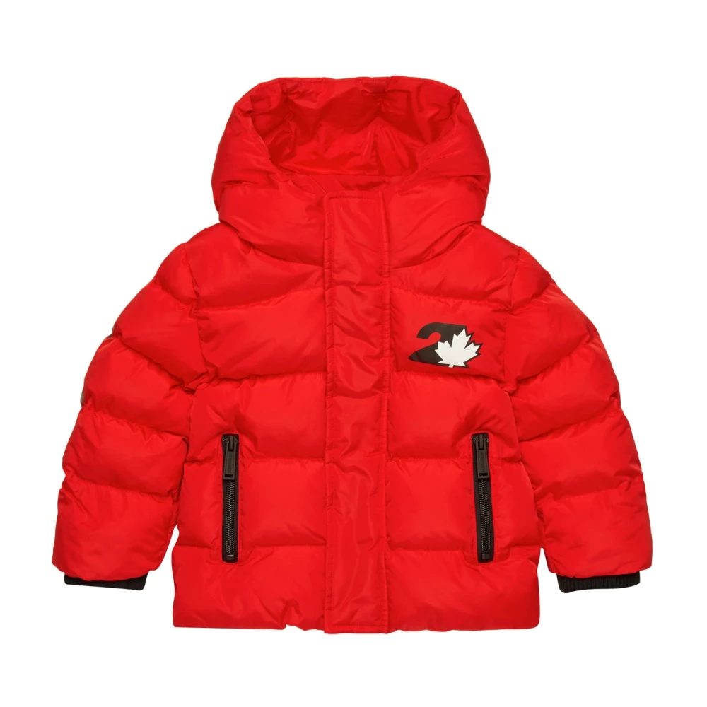Dsquared2 Boys Red Giubbino In Nylon - Winter Jackets - 12 M - Kids