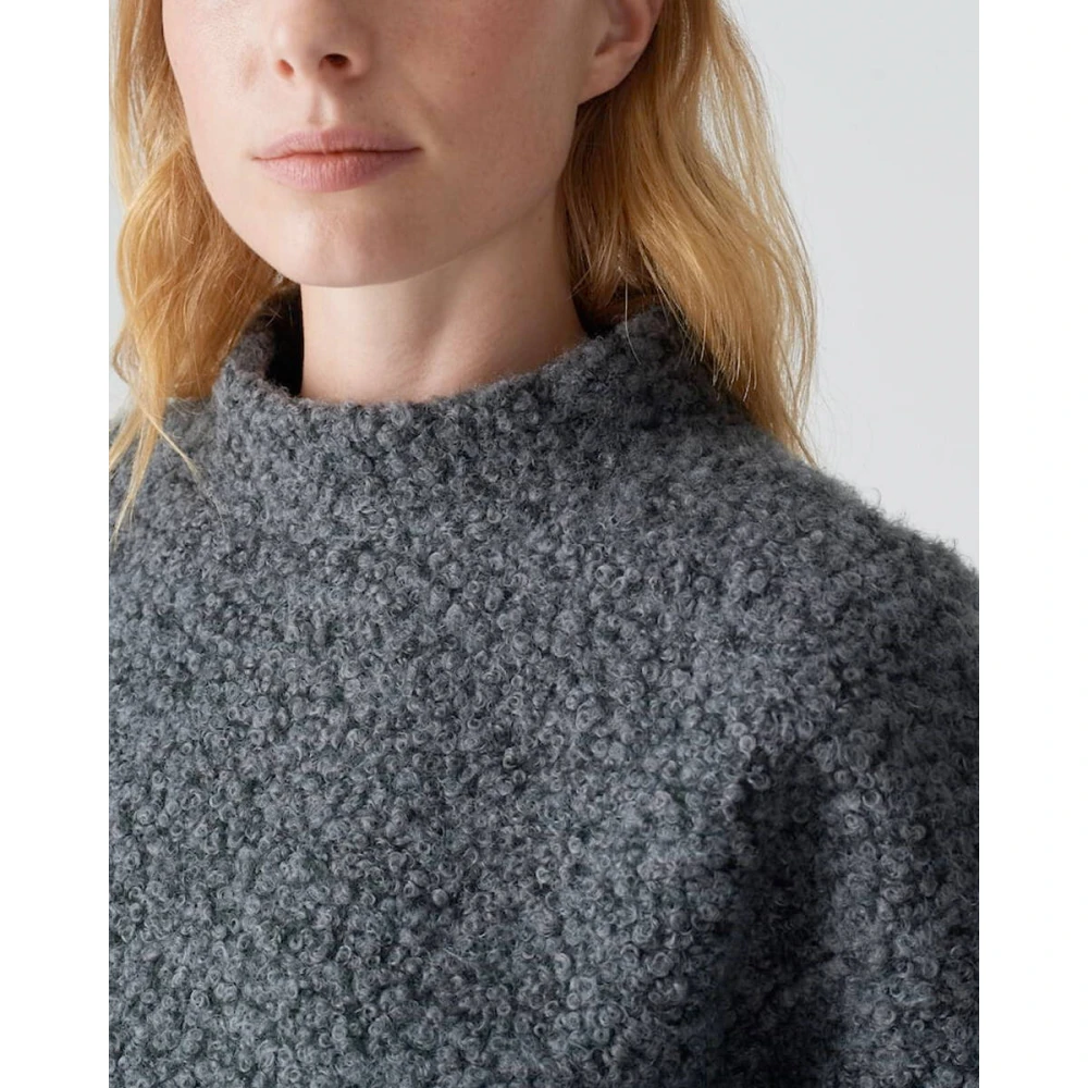 Opus Stijlvolle Sweatshirt met Gojam Detail Gray Dames