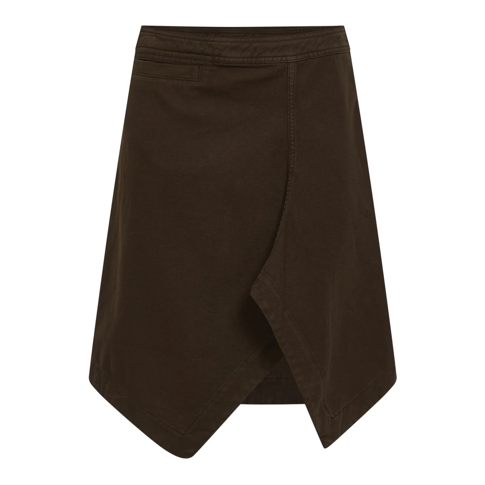 Lemaire Brown Denim Skirts, Female, 2XS, Asymmetric Skirt