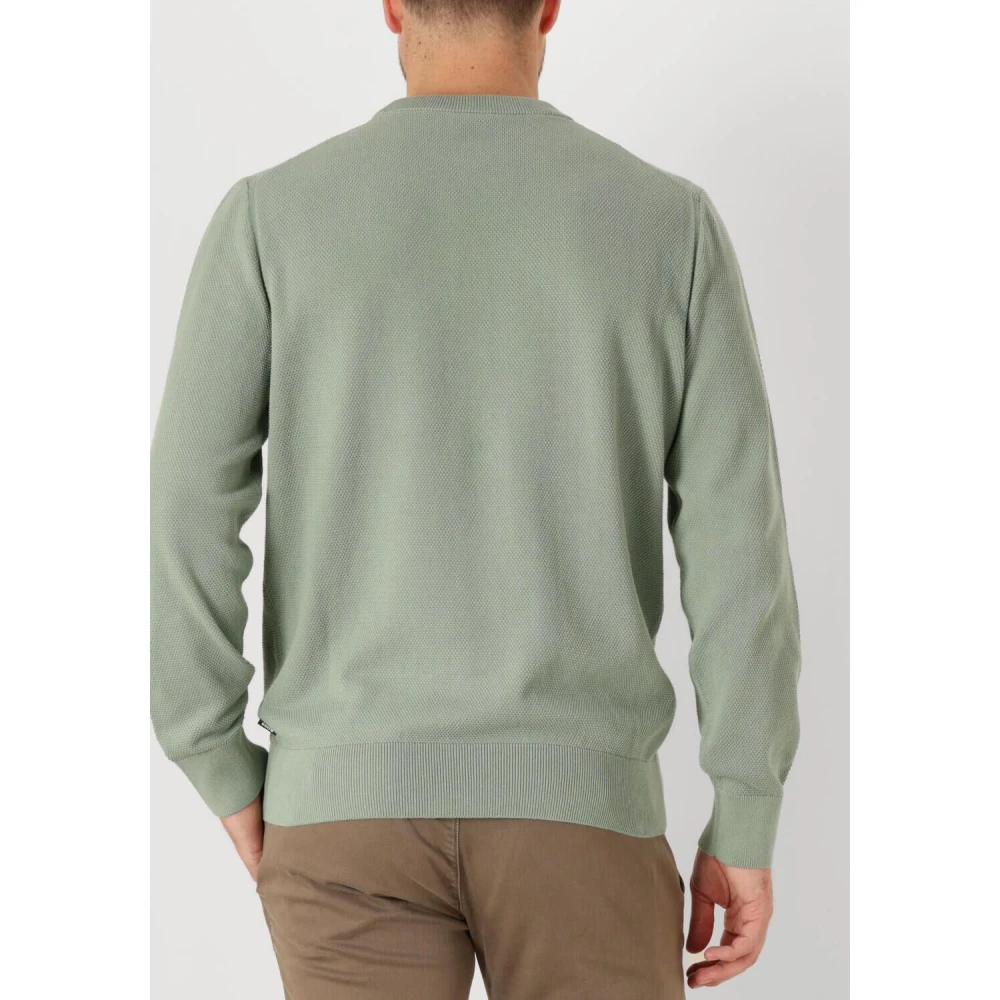 Boss Black Groene Katoenen Trui Ecaio-P Green Heren