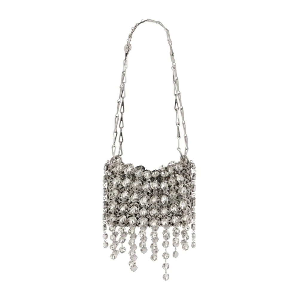 Paco Rabanne Zilveren Clutch Tas 24Hss0127Str007 Gray Dames
