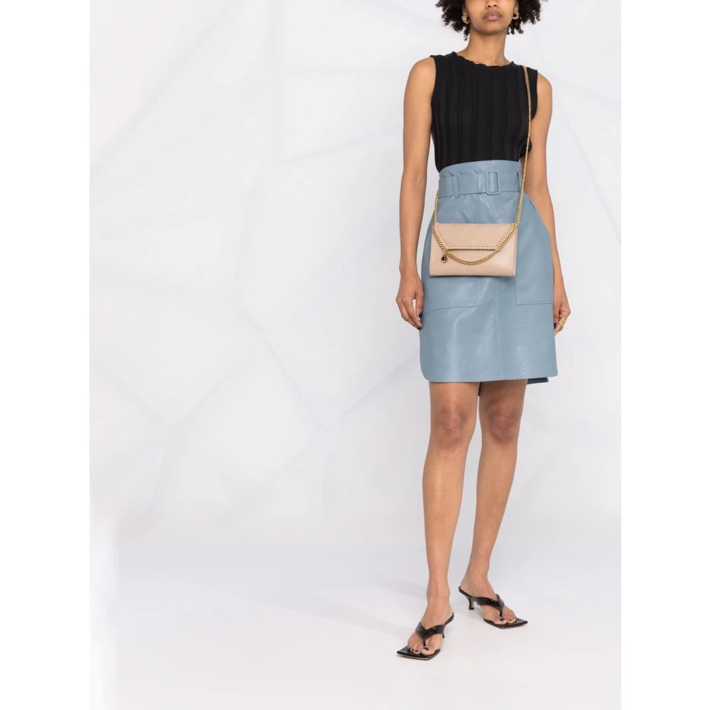 Stella Mccartney Veganistisch lederen ketting-link trim tas Beige Dames