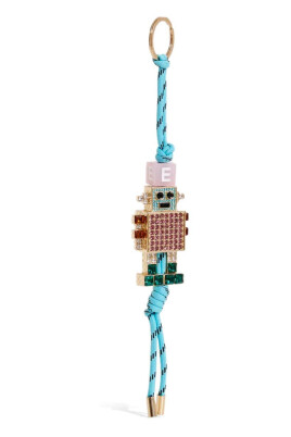 porte-cles-en-forme-de-robot-en-bleu-or-rose