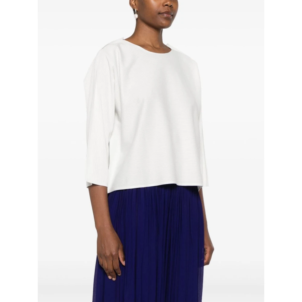 Issey Miyake Casual Katoenen Overhemd voor Mannen White Dames