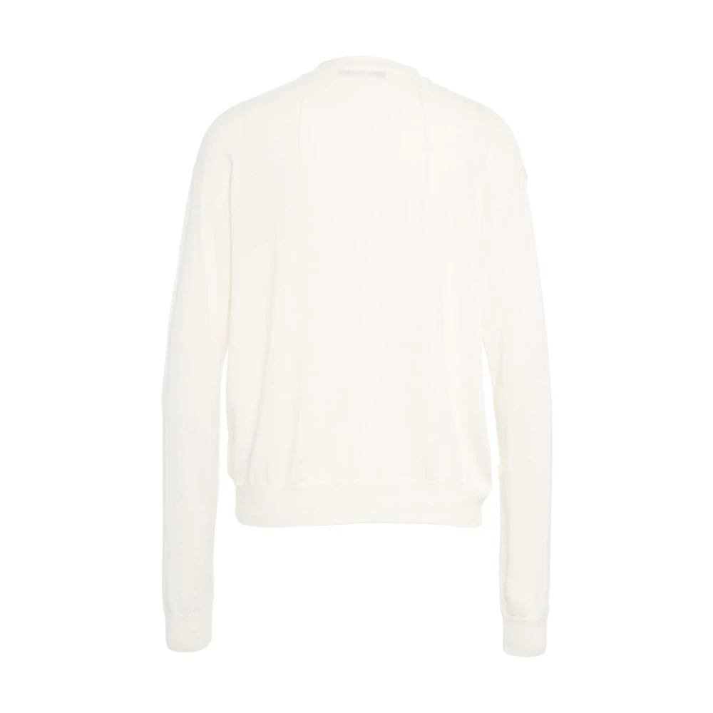 Jucca Witte Gebreide Vest Ss25 White Dames