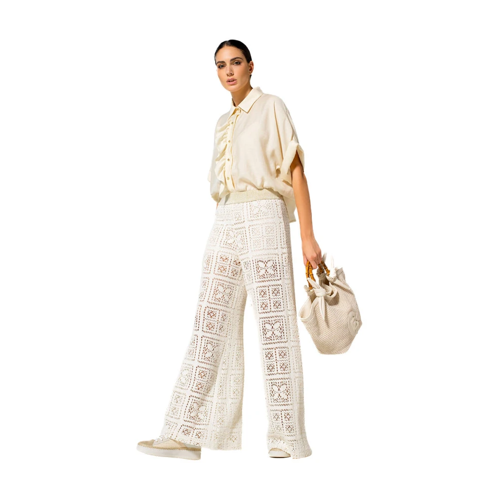 Caroline Biss Elegante Broek 1556 Broek Beige Dames