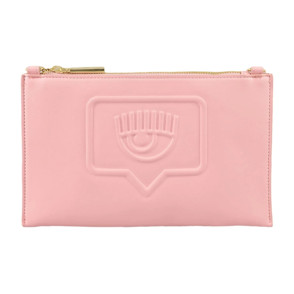 Chiara Ferragni Collection Stijlvolle Clutch met Schouderband Pink Dames