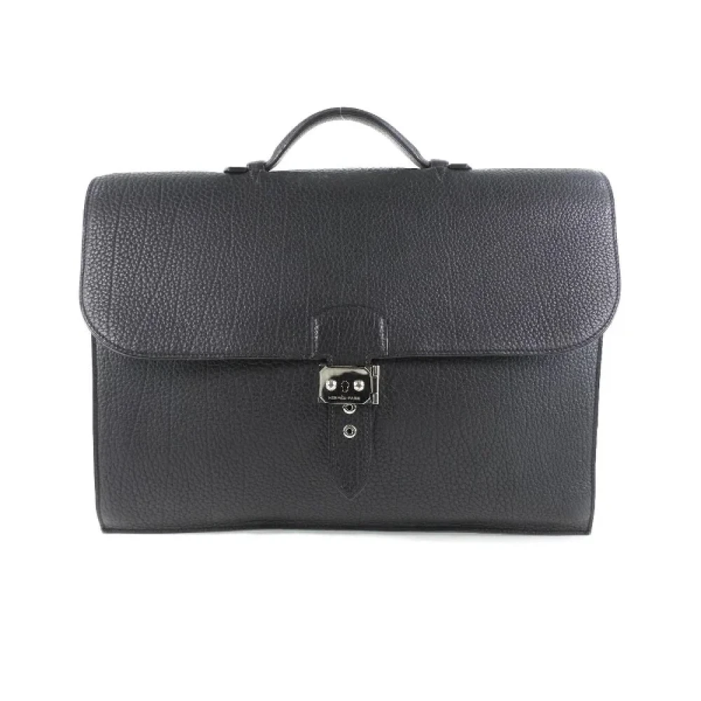 Hermès Vintage Pre-owned Leather hermes-bags Black Dames