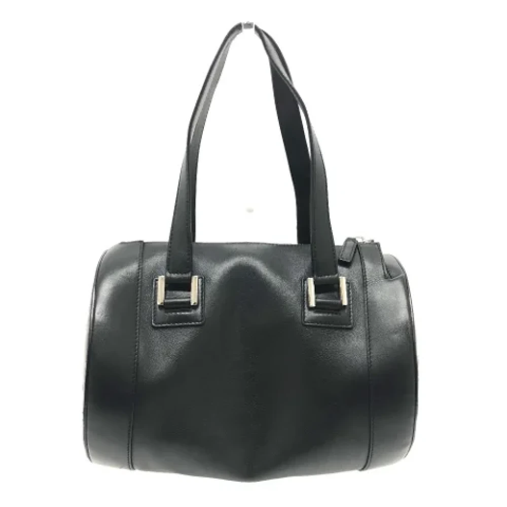 Bvlgari Vintage Pre-owned Leather handbags Black Dames