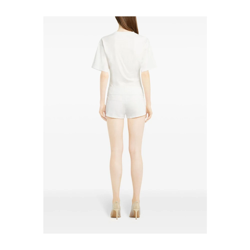 Courrèges Witte Crew Neck T-shirts en Polos White Dames